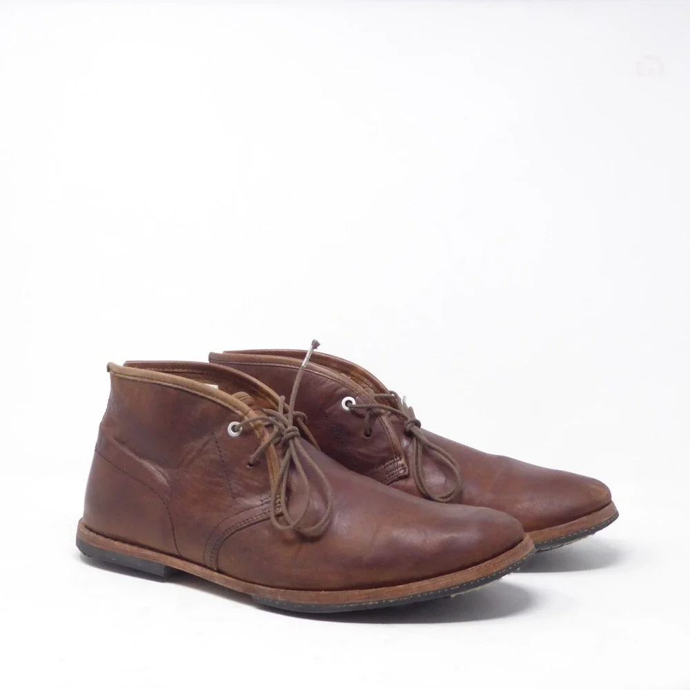 Timberland Wodehouse Mens Chukka Boots Brown Leather Lace Up A1716 Size 10